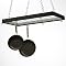 Gourmet Rectangular Black Metal with Chrome Pot Rack