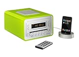 Sonoro Audio RDS Radio mit CD, Cubo Grün, auch für iPod