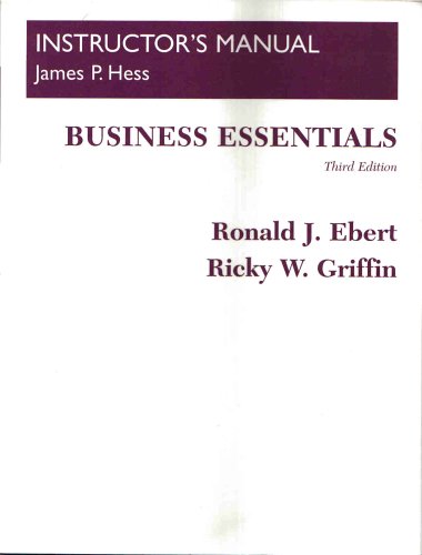BUSINESS ESSENTIALS, third edition