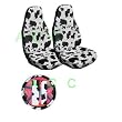 5 Piece Safari Animal Print Auto Interior Gift Set - 2 Cow Front Bucket Seat Covers, 1 Cow Steering Wheel Cover, and 2 Cow Shoulder Harness Pressure Relief Cover (View Amazon Detail Page)