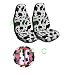 5 Piece Safari Animal Print Auto Interior Gift Set - 2 Cow Front Bucket Seat Covers, 1 Cow Steering Wheel Cover, and 2 Cow Shoulder Harness Pressure Relief Cover (View Amazon Detail Page)