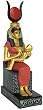 Isis Nursing Horus Statue, Black Finish