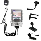 Car / Auto Multi Adapter Mount Holder GPS Navigation Kit for the Sony Clie TJ37 with built in charger - Gomadic Brand