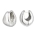 Sterling Silver Polished Chunky Teardrop Shaped Huggie Earrings