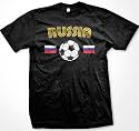 Russian Flags International Soccer Mens T-shirt, Russian Federation Soccer Men's Shirt