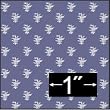 French Thistle Blue Dollhouse Wallpaper