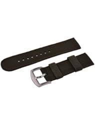 Neewer Army Green 22mm Thread Woven Metal Buckle Nylon Keeper Watch Band Strap