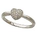 14K White Gold Heart Shaped Diamond Cluster Ring