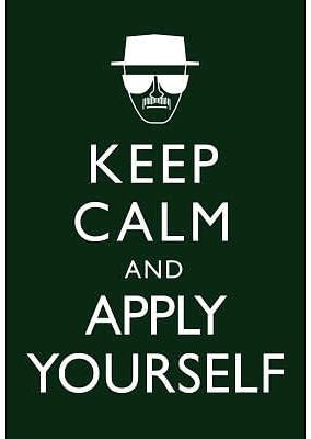 (24x36) Keep Calm and Apply Yourself Television Poster