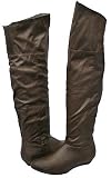 Qupid Nesha-42 Brown Women Knee High Boot