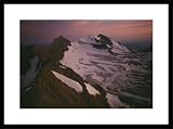 Aerial view of mountain peaks in Glacier National Park Photography Framed Art Poster Print by Melissa Farlow, 29x21