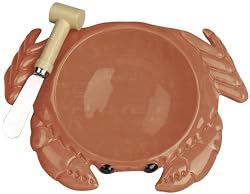 Tropical Crab Dip Bowl & Spreader Mallot S/2