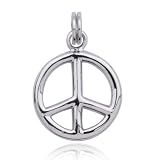Sterling Silver Peace Sign Charm