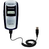 Coiled Power Hot Sync and Charge USB Data Cable w/ Tip Exchange for the Samsung A580 - Gomadic Brand