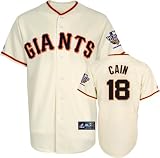 Matt Cain Youth Jersey: San Francisco Giants #18 Home Youth Replica Jersey with 2010 World Series Champs Patch