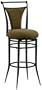 Hillsdale Cierra 30-Inch Swivel Bar Stool, Black Finish with Bear Faux-Suede Fabric