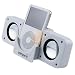 INSTEN White Foldable Multimedia Speaker for Apple iPad / iPod / iPod video / iPod nano / iPod Photo / iPod Mini / iPod Shuffle / Microsoft Zune