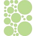 Instant Murals 25 Polka Dot Wall Transfer Stickers - Light Green