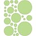 Instant Murals 25 Polka Dot Wall Transfer Stickers - Light Green