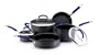 Rachael Ray Hard Anodized 8-Piece Cookware Set, Blue