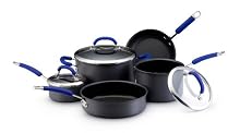 Rachael Ray Hard Anodized 8-Piece Cookware Set Blue