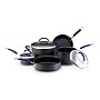 Rachael Ray Hard Anodized 8-Piece Cookware Set with Blue Handles