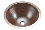 Premier Small Oval Under Counter Hammered Copper Sink LO17FDB
