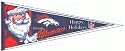 Denver Broncos Happy Holidays Santa Claus Pennant. - Limited Printing of 500 Pennants