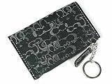 (コーチ)COACH ミニシグネチャー オプティック ルーレックス キーリング付きコインケース[ミニスキニー] F43352 SV/BK 並行輸入品