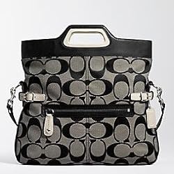 Coach Bonnie Signature Foldover Converitable Shoulder Business Bag Tote 13386