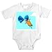Onesie with eating, feeding, hummingbird, flower, bird, animal