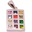 Priestly Breastplate - Sterling Silver (Choshen) Hoshen pendant ( 2.5x1.6cm - 1x0.6") Large