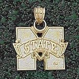 Anderson Jewelry Mississippi State Bulldogs 5/8 Gold Charm