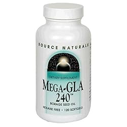 Source Naturals GLA-240 (Mega) Borage Seed Oil, 120 Softgels