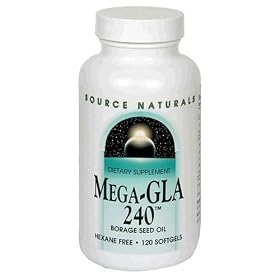 Source Naturals GLA-240 (Mega) Borage Seed Oil, 120 Softgels