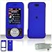 RUBBER FEEL Solid Blue Hard Case Cover For LG VX-8550 Chocolate 2 w/ optional Clip Cell Phone SNAP-ON