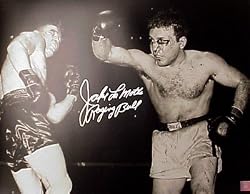 Jake Lamotta Signed 8X10 Photo - (Lamotta Bloodied) - Boxing - Authentic Celebrity Autographed