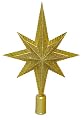 Barcana 12-Inch Shatterproof Gold Northern Star Tree Topper