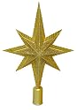 Barcana 12-Inch Shatterproof Gold Northern Star Christmas Tree Topper