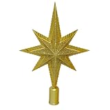 Barcana12-InchShatterproofGoldNorthernStarChristmasTreeTopper