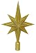Barcana 12-Inch Shatterproof Gold Northern Star Christmas Tree Topper