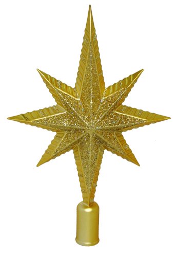 Barcana 12-Inch Shatterproof Gold Northern Star Christmas Tree Topper