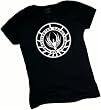 Battlestar Galactica Badge Crop Sleeve Fitted Juniors T-Shirt