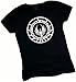 Battlestar Galactica Badge Crop Sleeve Fitted Juniors T-Shirt