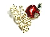 BACK TO SCHOOL SUPER TEACHER PIN GIFT BROOCH