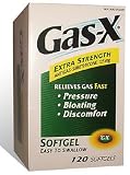 120 Softgels Gas-X Extra Strength 125 mg Gas Relief Fast