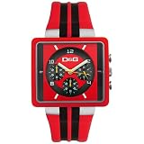 D&G Dolce & Gabbana Men's Cream Chronograph Red Watch #DW0064