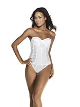 Hot Sale Dominique Longline Lace Torsolette, 36B, White