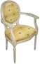 123 Creations C696WAC Butterfly in Red Fabric Upholstered Armchair in White Wash