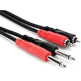 Hosa Cable CPR202 Dual 1/4 Inch To RCA Cable - 6.5 Foot